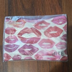 BITE Zippered Cosmetic Pouch NEW